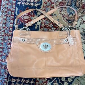 Coach Penelope leather purse melon color